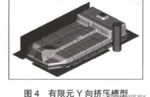 某电动汽车动力电池挤压仿真与试验