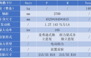技术 奔腾T77驾乘性能技术解析报告